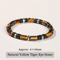 Feines Tigerauge Armband mit Zylinderperlen