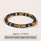 Feines Tigerauge Armband mit Zylinderperlen