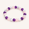 Amethyst Rosenquarz Armband mit Howlit