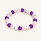 Amethyst Rosenquarz Armband mit Howlit