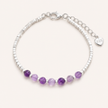 Filigranes Amethyst Armband mit Würfelperlen