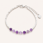 Filigranes Amethyst Armband mit Würfelperlen