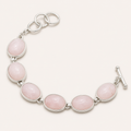 Rosenquarz Armband aus 925er Silber