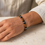 Feines Tigerauge Armband mit Zylinderperlen