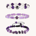 Amethyst Armband-Set mit drei unterschiedlichen Designs