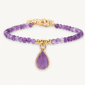 Filigranes Amethyst Armband mit Tropfenanhänger