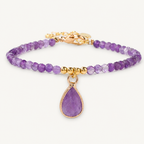 Filigranes Amethyst Armband mit Tropfenanhänger