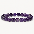 Amethyst Armband mit großen Rundperlen