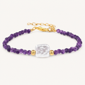 Filigranes Amethyst Armband mit heller Mittelperle
