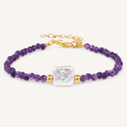 Filigranes Amethyst Armband mit heller Mittelperle