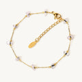 Rosenquarz Armband mit Splittersteinen und feiner Kette