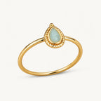 Filigraner Opal Ring mit tropfenförmigem Stein