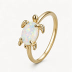 Opal Ring mit Schildkrötenmotiv