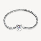 Mondstein Armband aus 925er Silber mit Herz-Mittelstück