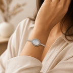 Mondstein Armband aus 925er Silber mit ovalem Mittelstein