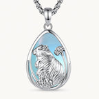 Mondstein Kette aus 925er Silber mit Meerschweinchen-Anhänger