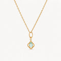 Aquamarin Kette aus 925er Silber vergoldet mit ornamentalem Anhänger