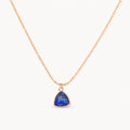 Lapislazuli Kette Gold mit kleinem dreieckigem Anhänger