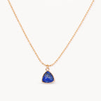 Lapislazuli Kette Gold mit kleinem dreieckigem Anhänger