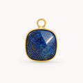 Lapislazuli Anhänger Gold mit facettiertem quadratischem Stein