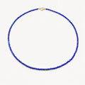Lapislazuli Halskette als Choker mit feinen blauen Perlen