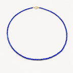 Lapislazuli Halskette als Choker mit feinen blauen Perlen