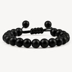 Mattes Onyx Armband mit verstellbarem Verschluss