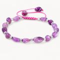 Verstellbares Amethyst Armband mit unregelmäßigen Steinen