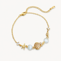 Mondstein Armband mit Muschel und Seestern