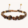 Verstellbares Tigerauge Armband mit Splittersteinen