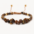 Verstellbares Tigerauge Armband mit Splittersteinen