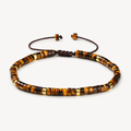 Verstellbares Tigerauge Armband mit Scheibenperlen